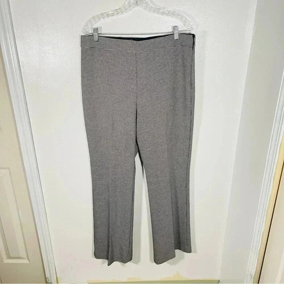 NEW Ann Taylor High Waist Side Zip Trouser Pant Houndstooth - Picture 2 of 10